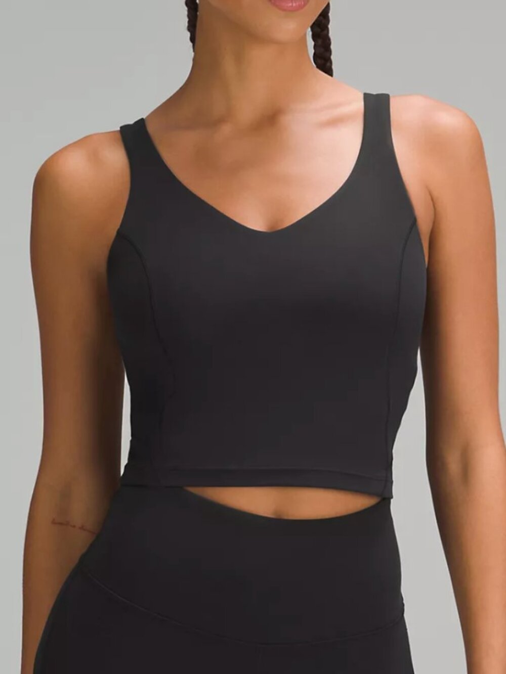 lululemon align tank, black, size 8